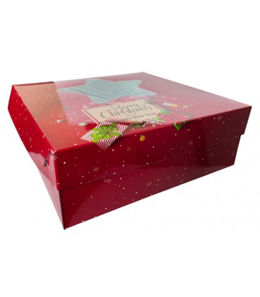 ΚΟΥΤΙ ΒΑΣΙΛΟΠΙΤΑΣ ΜΕ ΠΑΡΑΘΥΡΟ ΑΣΤΕΡΙ "MERRY CHRISTMAS AND HAPPY NEW YEAR" 10 ΚΙΛΑ