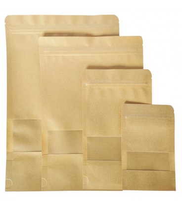 ΣΑΚΟΥΛΑΚΙΑ DOYPACK KRAFT ΜΕ ΜΙΚΡΟ ΠΑΡΑΘΥΡΟ