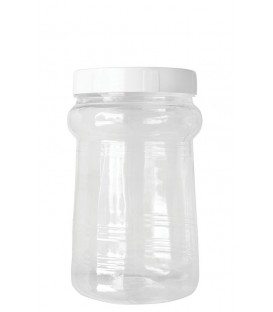 ΒΑΖΟ PET ΔΙΑΦΑΝΟ ΜΕΛΙΟΥ 1Kg ΜΕ ΛΕΥΚΟ ΚΑΠΑΚΙ 150 ΤΕΜΑΧΙΑ