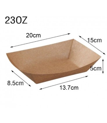 ΣΚΑΦΑΚΙ-ΔΙΣΚΟΣ KRAFT "READY" 23oz / 650ml (13,7x8,5x5cm ΒΑΣΗ) ΜΕ ΡΕ 500 ΤΕΜΑΧΙΑ