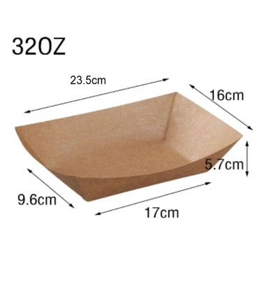 ΣΚΑΦΑΚΙ-ΔΙΣΚΟΣ KRAFT "READY" 32oz / 1000ml (17x9,6x5,7cm ΒΑΣΗ) ΜΕ ΡΕ 500 ΤΕΜΑΧΙΑ