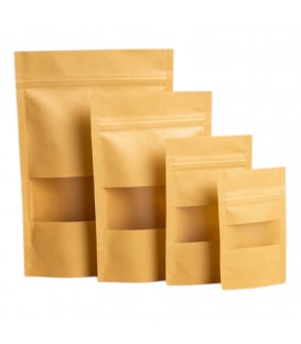 ΣΑΚΟΥΛΑΚΙΑ DOYPACK KRAFT ΜΕ ΜΙΚΡΟ ΠΑΡΑΘΥΡΟ