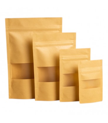 ΣΑΚΟΥΛΑΚΙΑ DOYPACK KRAFT ΜΕ ΜΙΚΡΟ ΠΑΡΑΘΥΡΟ